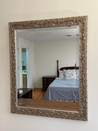 Ornate Embossed Wood Framed Wall Mirror