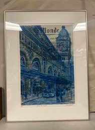 Tom Matt Framed Artist's Proof - Le Monde -  Gare De Lyon - Hand Signed In Pencil By Tom Matt      TA-WA-D
