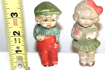 Pair Of Boy And Girl Vintage 30s Figurines.