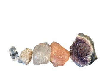 Amethyst Cluster Geode & Other Semi - Precious Gemstone & Crystals