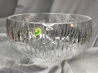 Stunning Brand New WATERFORD CRYSTAL Fruit Bowl - Still Has Green Seahorse Label Perfectly Intact - WOW !