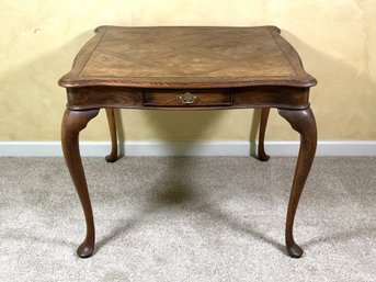 A Quality Vintage Breakfast Table With A Decorative Inlaid Top By Hekman