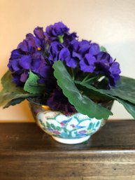 Made In China Bowl With Artificial Flowers