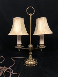 Brass Double Candlestick Table Lamp