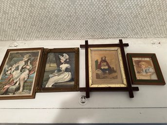 Group Of 4 Vintage Prints