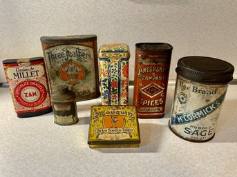 A Charming Collection Of Antique & Vintage Tins