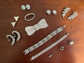 Vintage Bling Costume Jewelry Lot