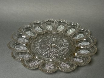 Vintage Indiana Glass 'Tiara' Hobnail Deviled Egg Dish