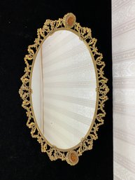 Beautiful Ornate Gold Rimmed Hanging Mirror