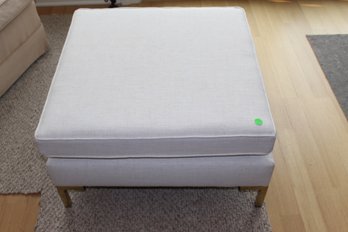 30 By 30 White And Brass Ottoman