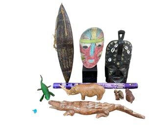Collection Of Artisan Created Masks And Carvings From Around The World.