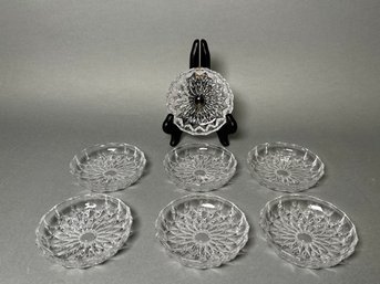 Six Beautiful Crystal Coasters