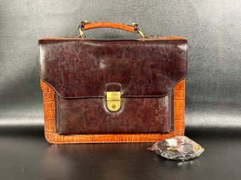 A Quality Vintage Briefcase Bag By Bellerose, New/Old Stock