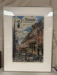 Tom Matt Framed Artist's Proof - Le Monde- Place Des Vosges - Hand Signed In Pencil By Tom Matt. TA-WA-D