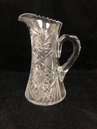 Antique American Brilliant Period Cut Glass Water Pitcher