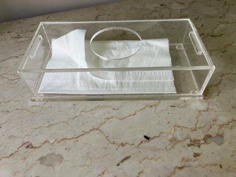Art Deco Clear Lucite Kleenex Box