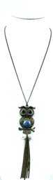 Fantastic Oversized Owl Pendant Necklace Finished In Oil Rubbed Bronzetone