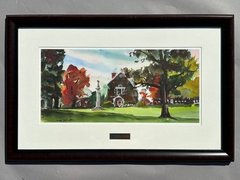 A Watercolor Print By Tom McCobb, Pomfret School