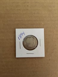 Beautiful 1894 Barber Quarter, Silver Coin