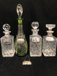 Crystal Decanter Lot With Tags - Set Of 4