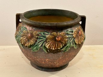 Roseville Dahlrose 1928 Arts & Crafts Pottery Jardiniere Planter