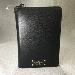 Fabulous Brand New $198 - KATE SPADE Wellesley Black Leather Zip Around Personal Organizer Planner - NEW !