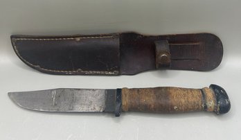 US Navy Colonial Prov. R.I. Dagger With Leather Sheath