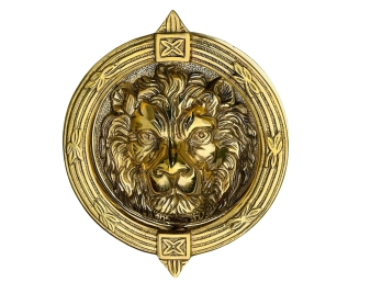 Charleston Hardware Polished Brass Lion Head Door Knocker
