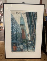 Tom Matt Limited Edition 10/300 The Empire State Building From 33rd Street Hand Signed With Pencil    TA-WA-B