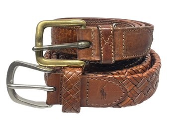 Pair Of Polo Ralph Lauren Leather Belts-Size 40