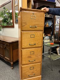 4 Drawer Wood File Cabinet