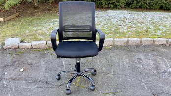 Swivel Adjustable Height Black Desk Chair