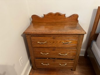 Beautiful 3 Drawer Antique Oak Dresser