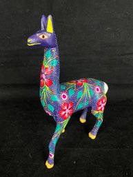 Hand Carved, Painted And Signed Animalito From Oaxaca, Mexio