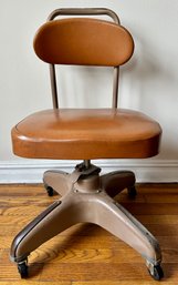 Vintage Tanker Adjustable Rolling Office Chair By Globe Wernicke