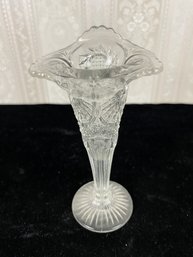 Beautifully Intricate Cut Glass Stem Vase