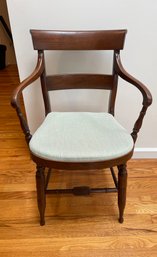 Vintage Arm Chair With Upholstered Seat