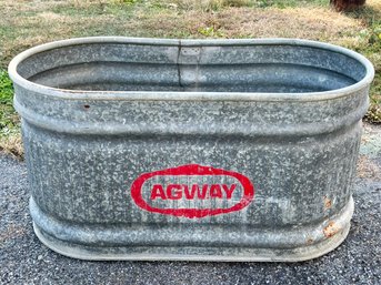 A Medium Galvanized Steel Farm Trough - Oh The Uses!