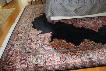 117x160 Black, Rust, Beige Wool Oriental Rug By Karastan With Pad