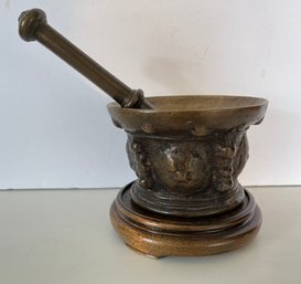 Antique Mortar  And Pestle