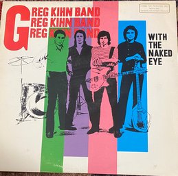 GREG KIHN BAND -  'WITH NAKED EYE'  - ROCK 12' 1979 VINYL LP - Sleeve BZ10063 - PROMO - VG