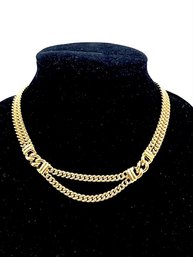 Gorgeous Chic Heavy Weighted Double Gold Chain Choker Necklace