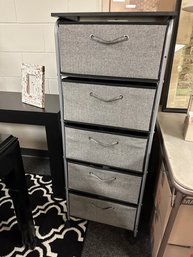 5 Drawer Fabric Storage Container On Wheels