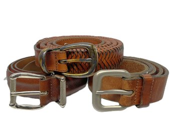 Three Cole Haan Leather Belts-Size 40/42