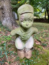 Vintage Concrete Kissing Dutch Boy Statue