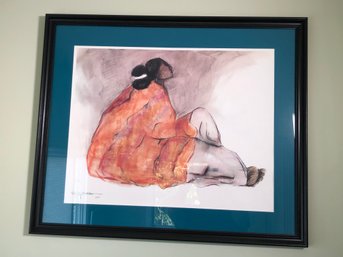 Beautiful Large Print - Pencil Signed By R C GORMAN - Very Nice Large Size - Beautifully Framed - Nice Print