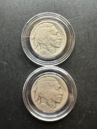 2 Buffalo Nickels 1936, 1936-D