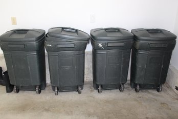 4 Rolling Garbage Cans