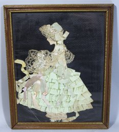 1920s Vintage Ribbon Doll Framed