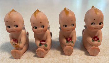 Group Of Four Rare Rose O'Neill Kewpie Doll Place Card Holders.